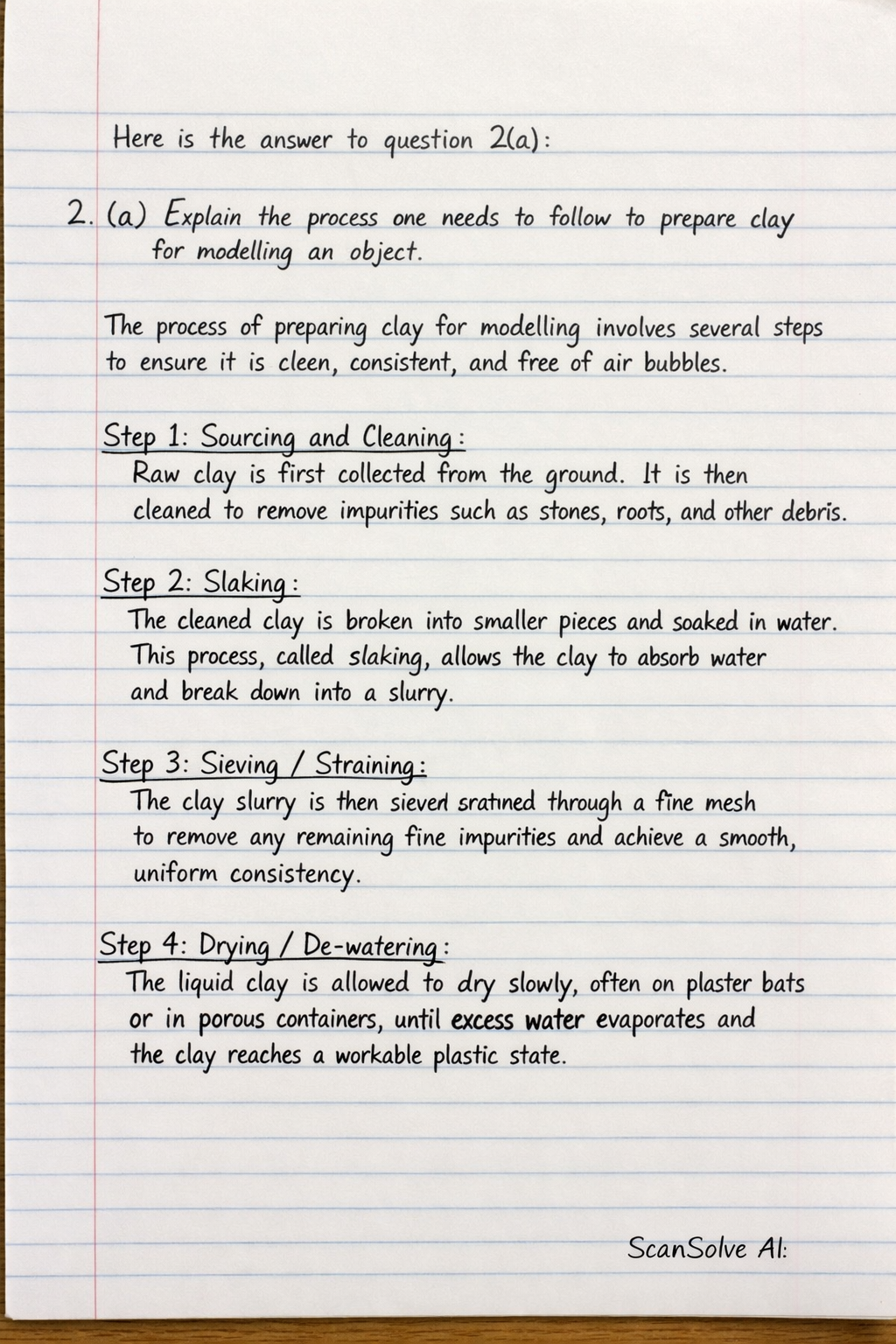 Handwritten step-by-step solution