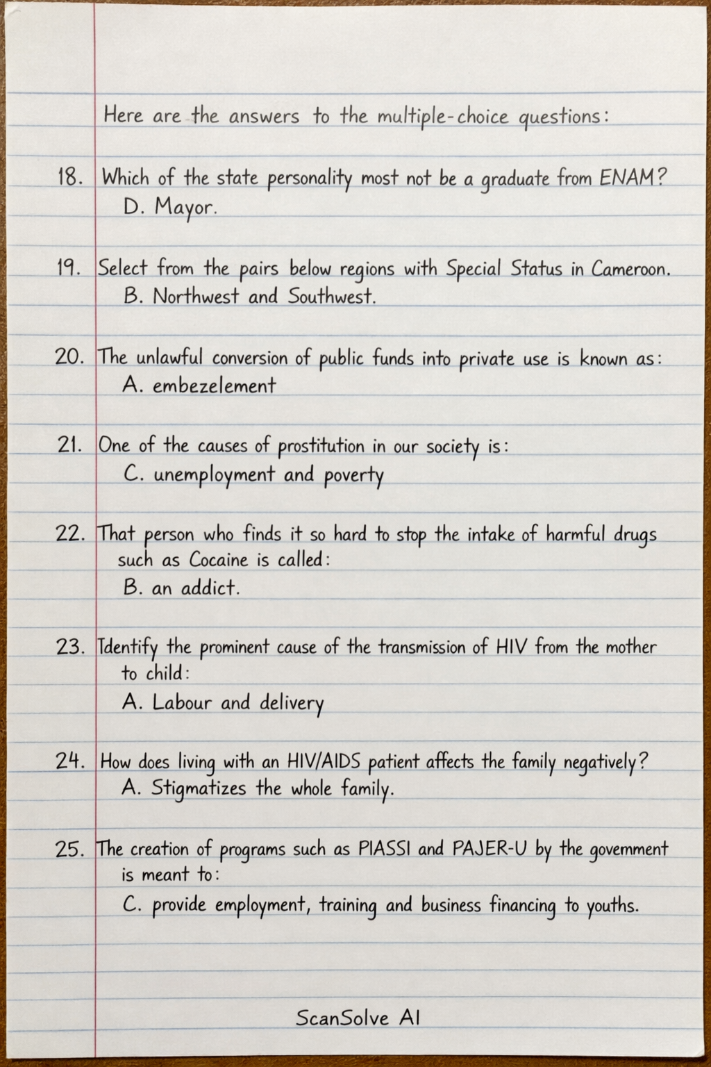 Handwritten step-by-step solution