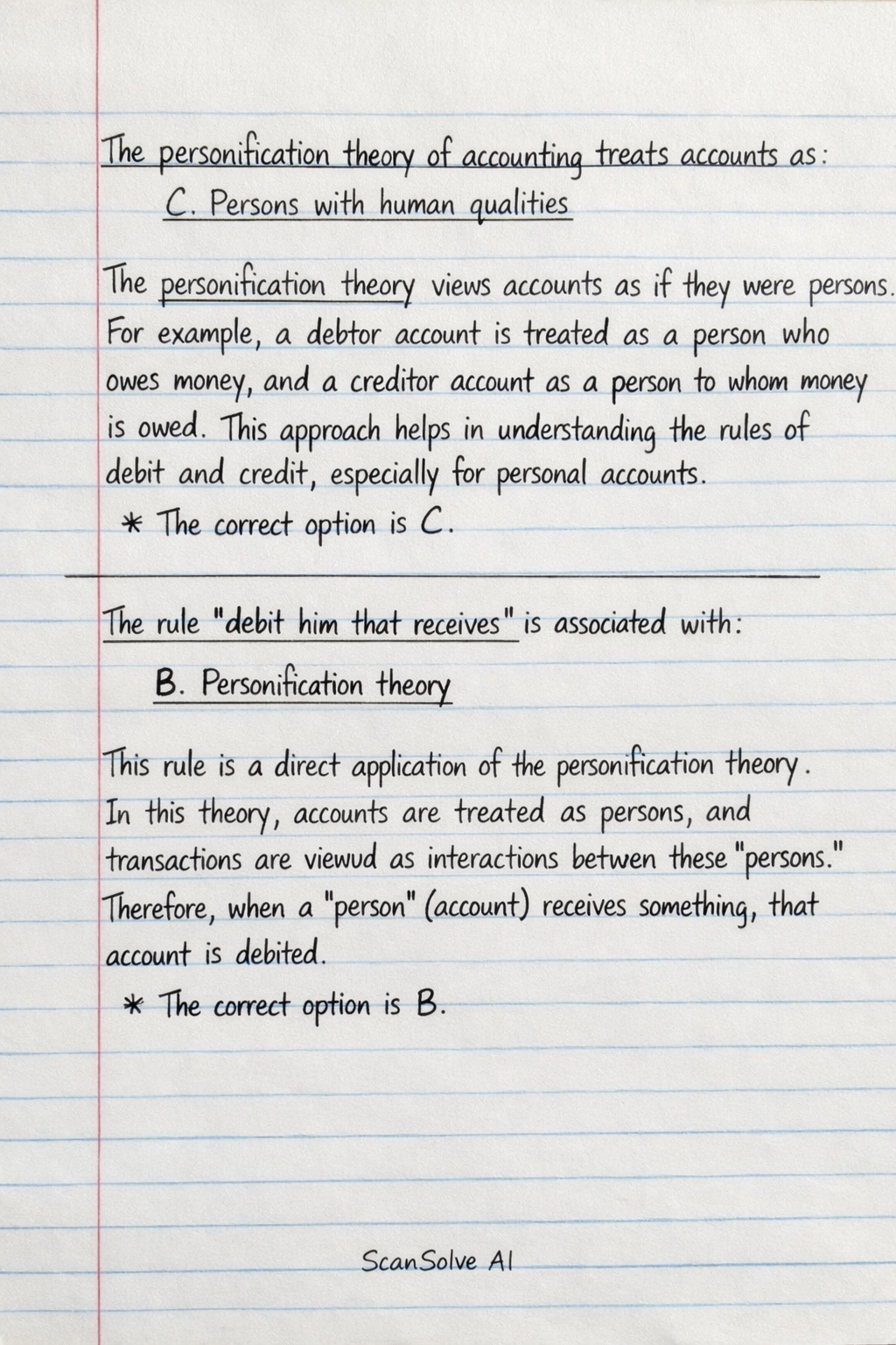 Handwritten step-by-step solution