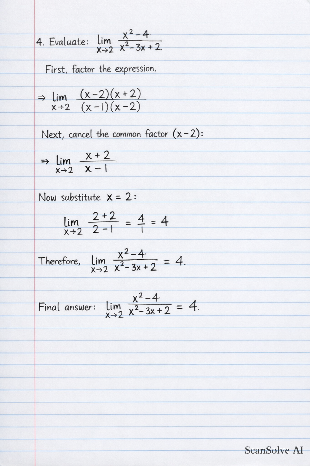 Handwritten step-by-step solution preview