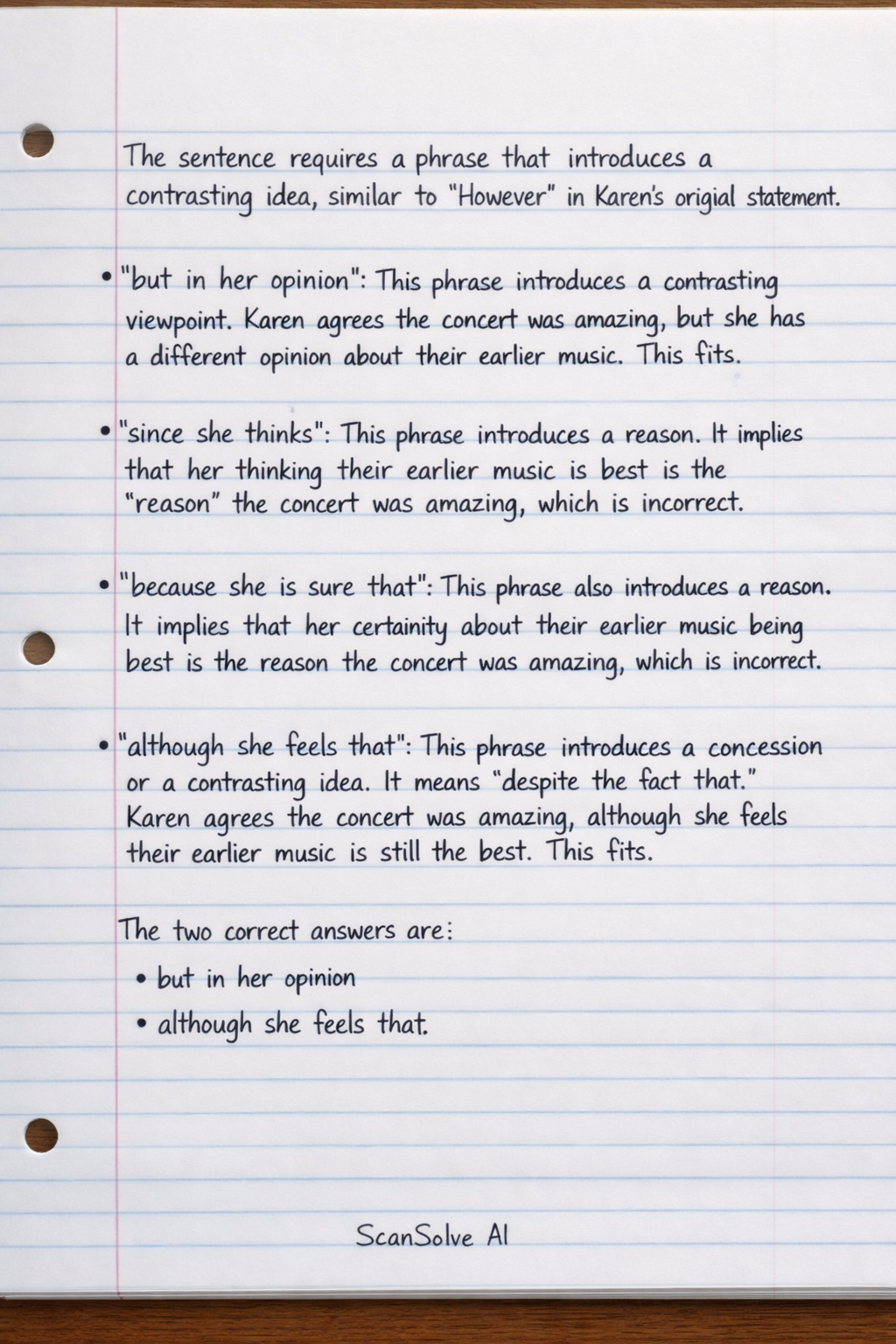 Handwritten step-by-step solution