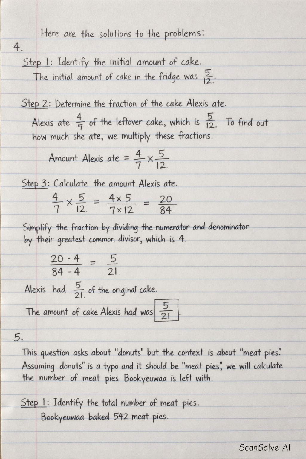 Handwritten step-by-step solution preview