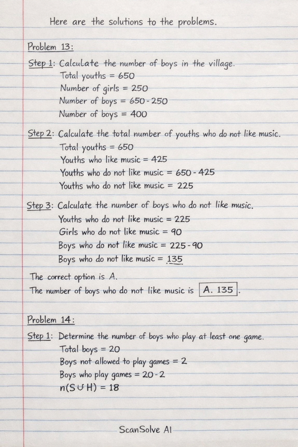 Handwritten step-by-step solution preview