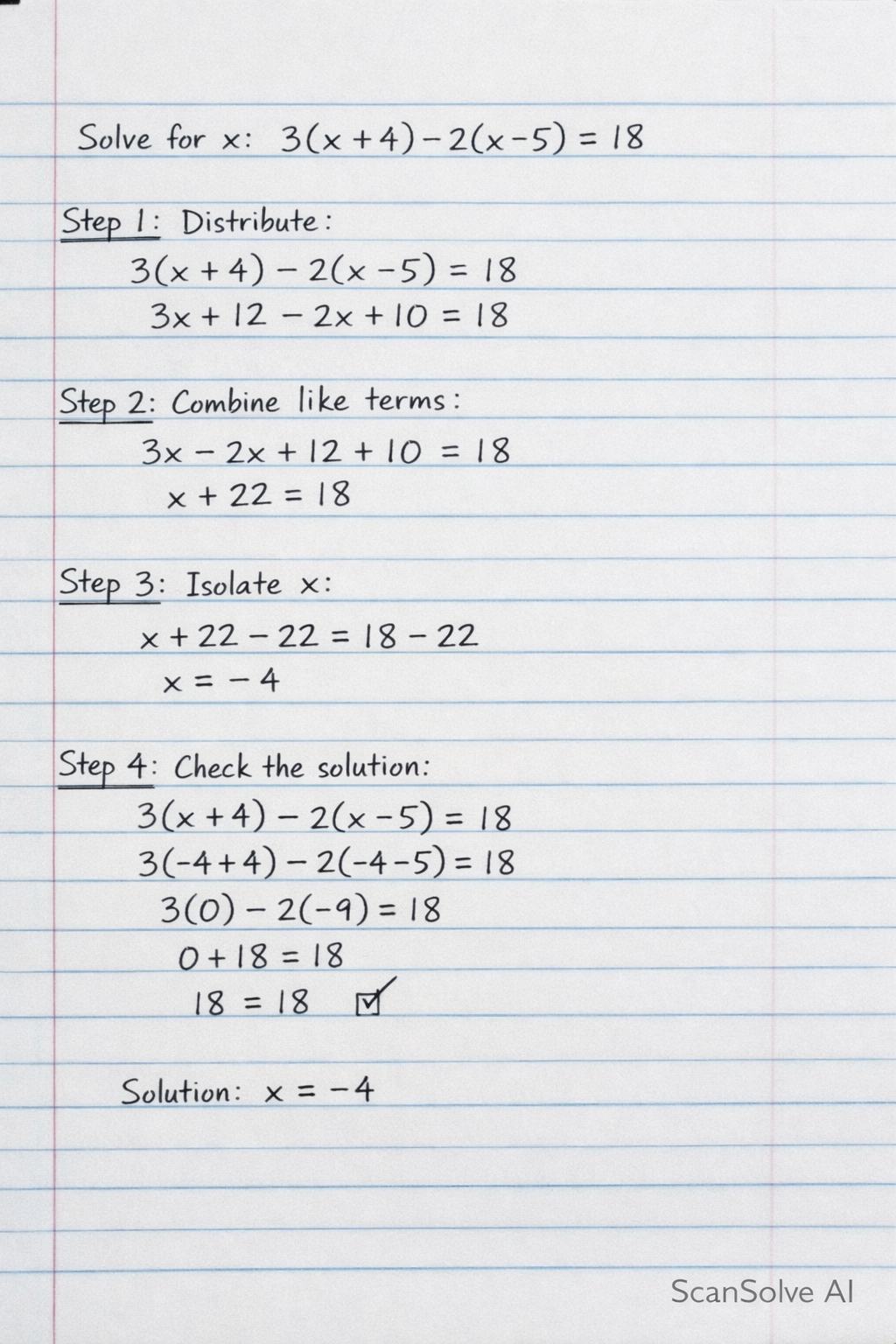 Handwritten step-by-step solution preview
