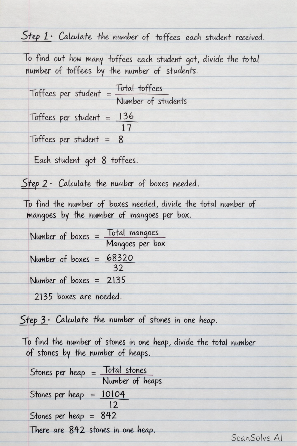 Handwritten step-by-step solution preview