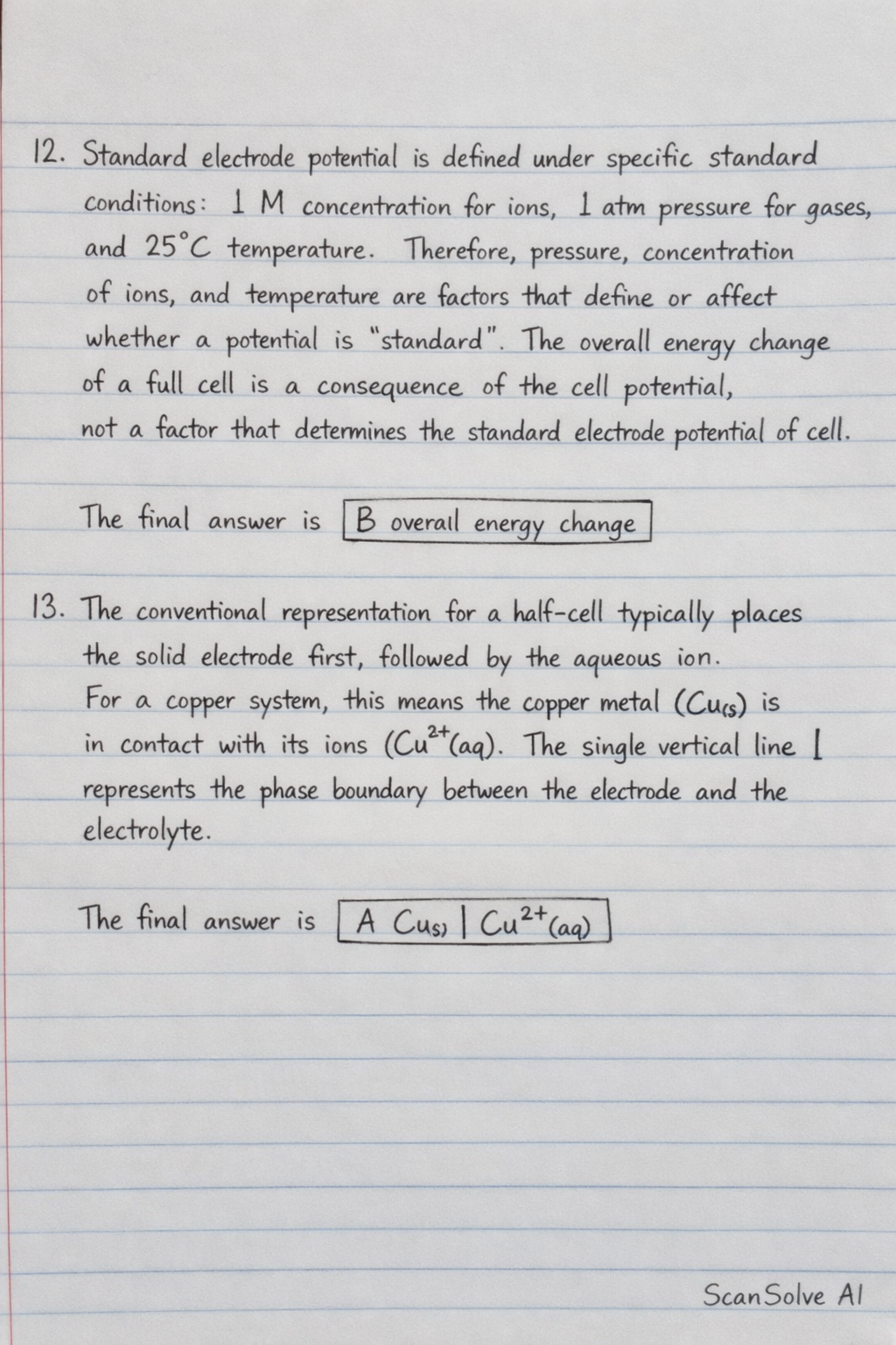 Handwritten step-by-step solution