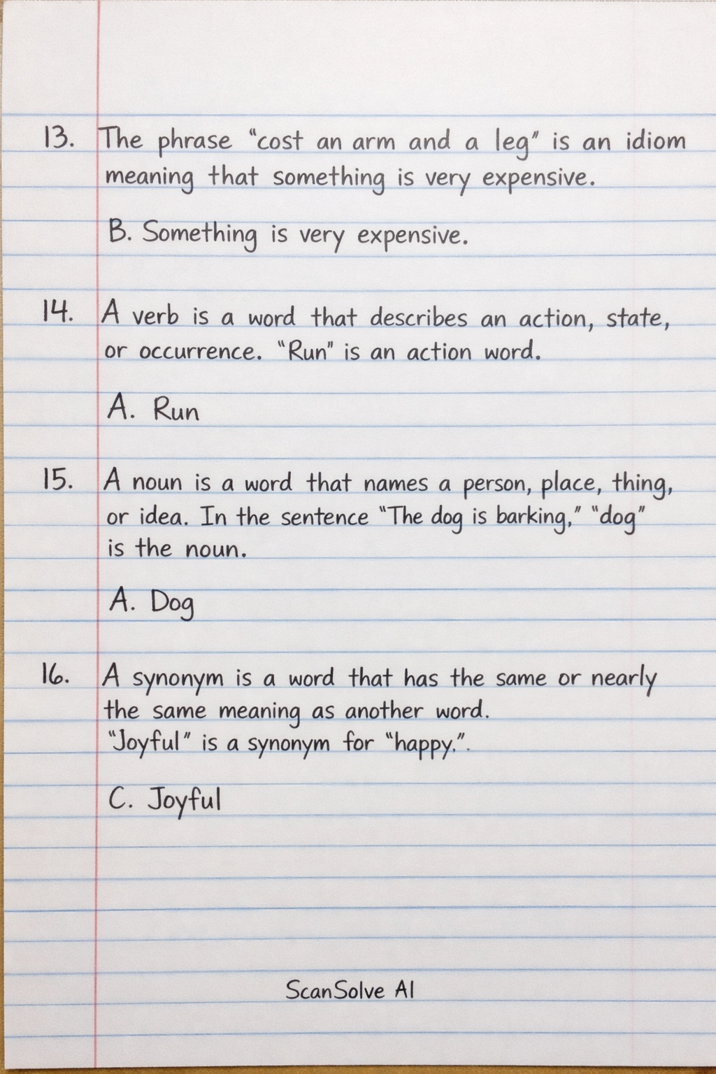 Handwritten step-by-step solution