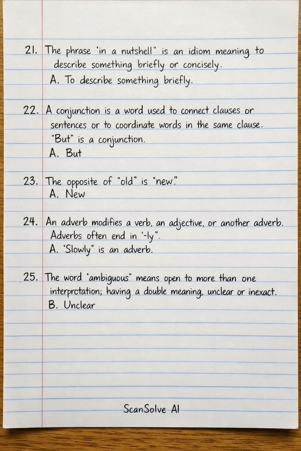 Handwritten step-by-step solution