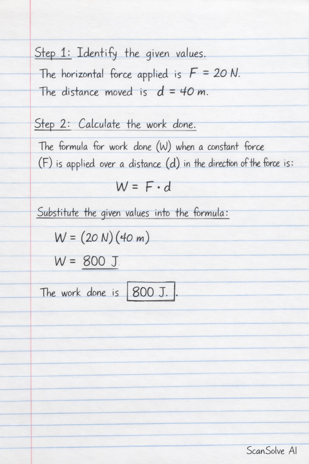 Handwritten step-by-step solution preview