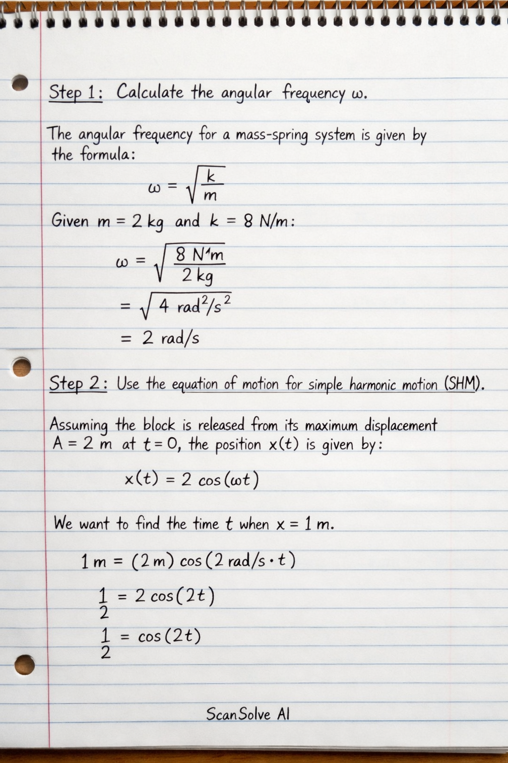 Handwritten step-by-step solution preview