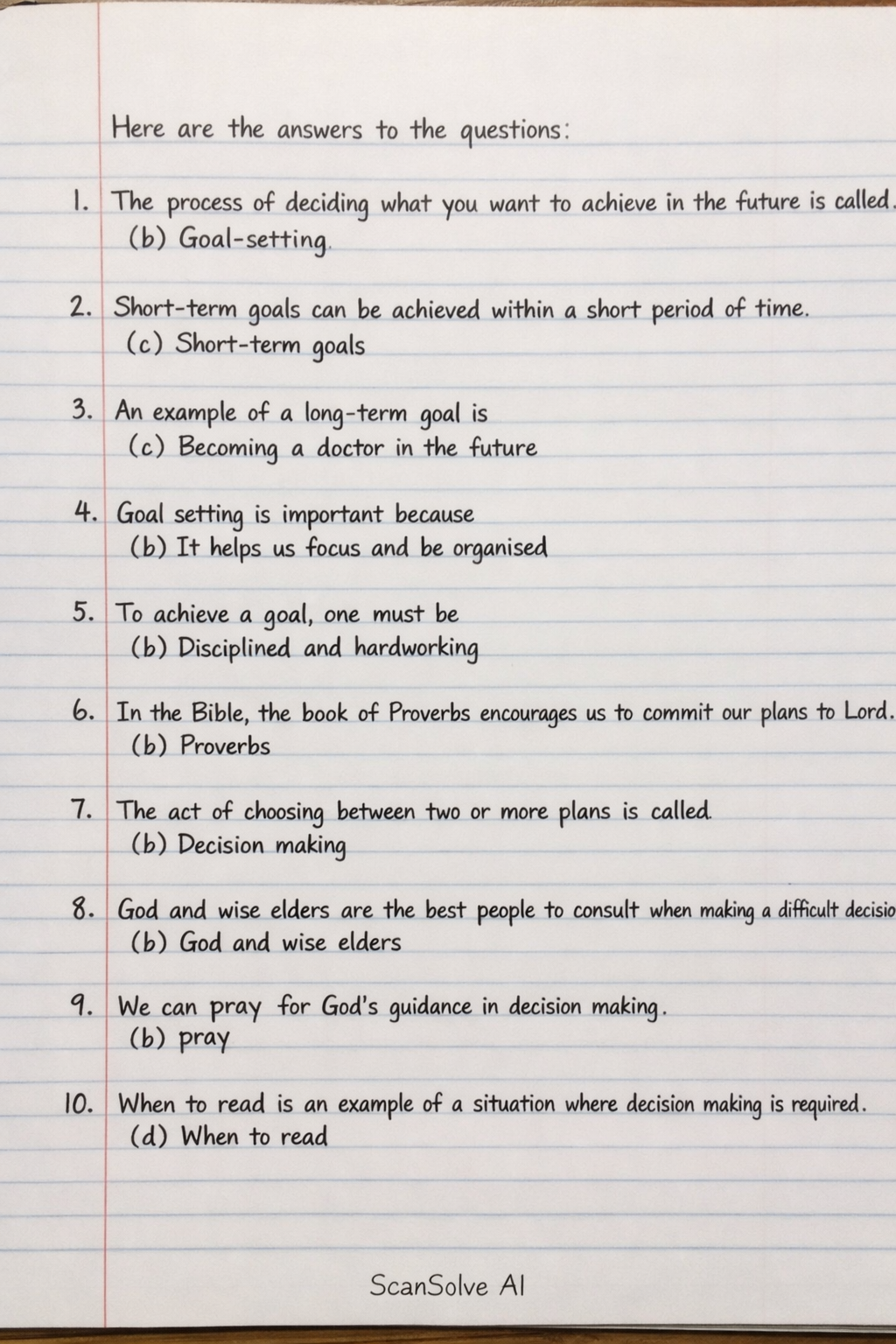 Handwritten step-by-step solution