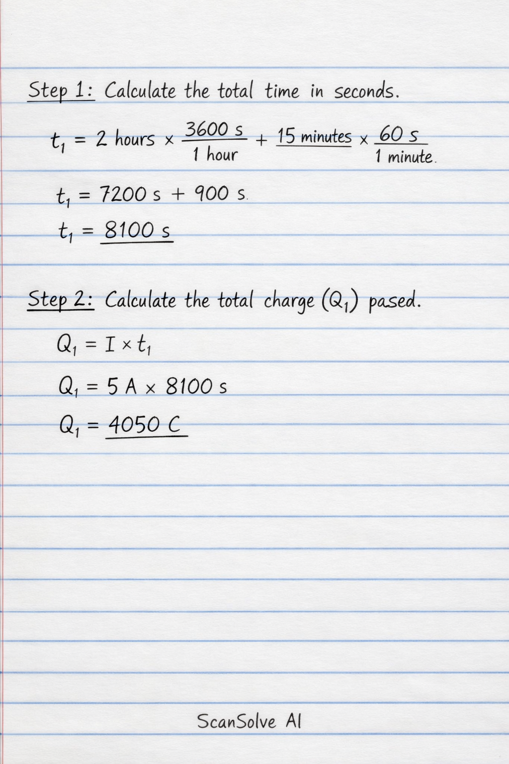 Handwritten step-by-step solution preview