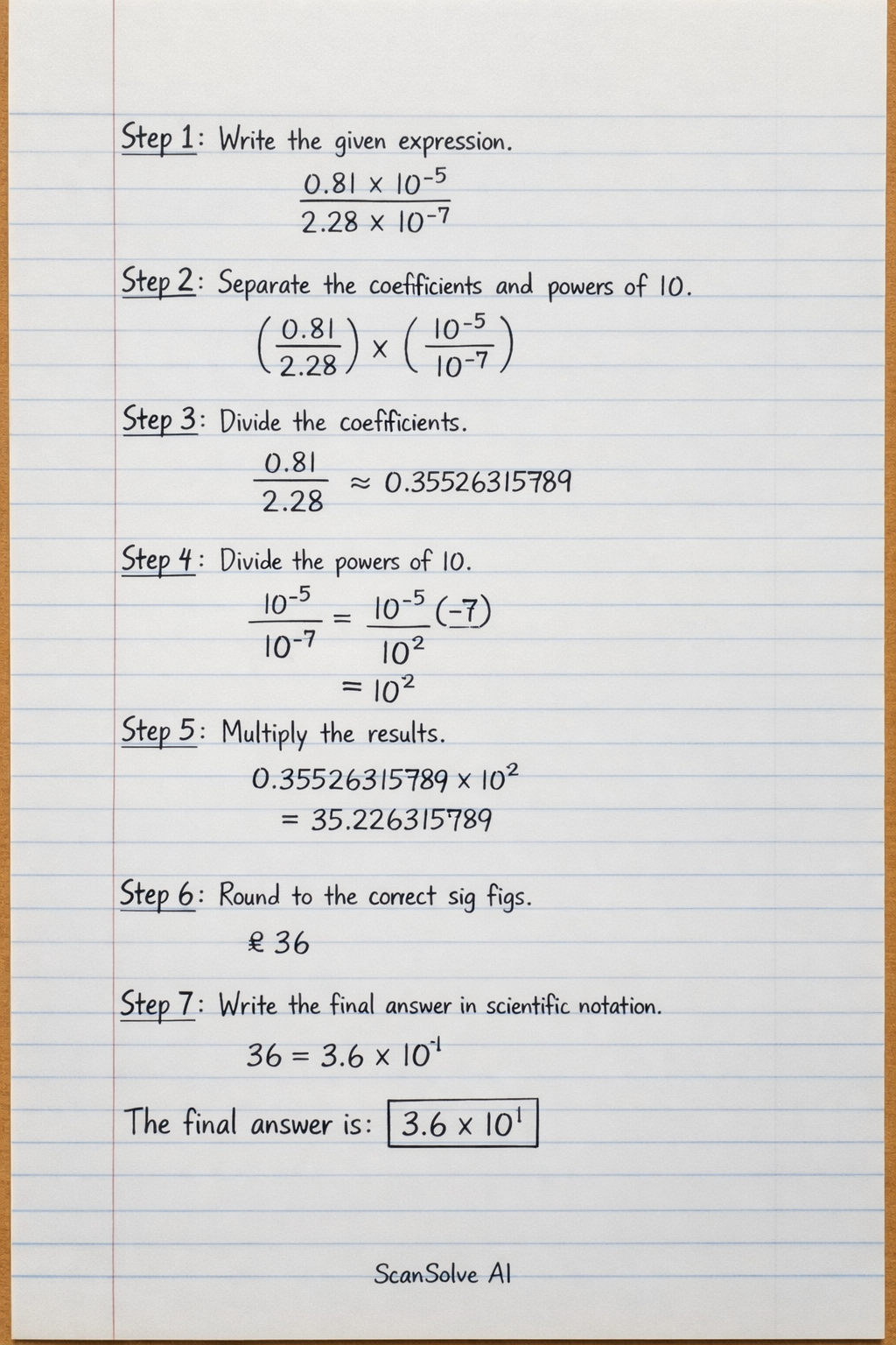 Handwritten step-by-step solution preview