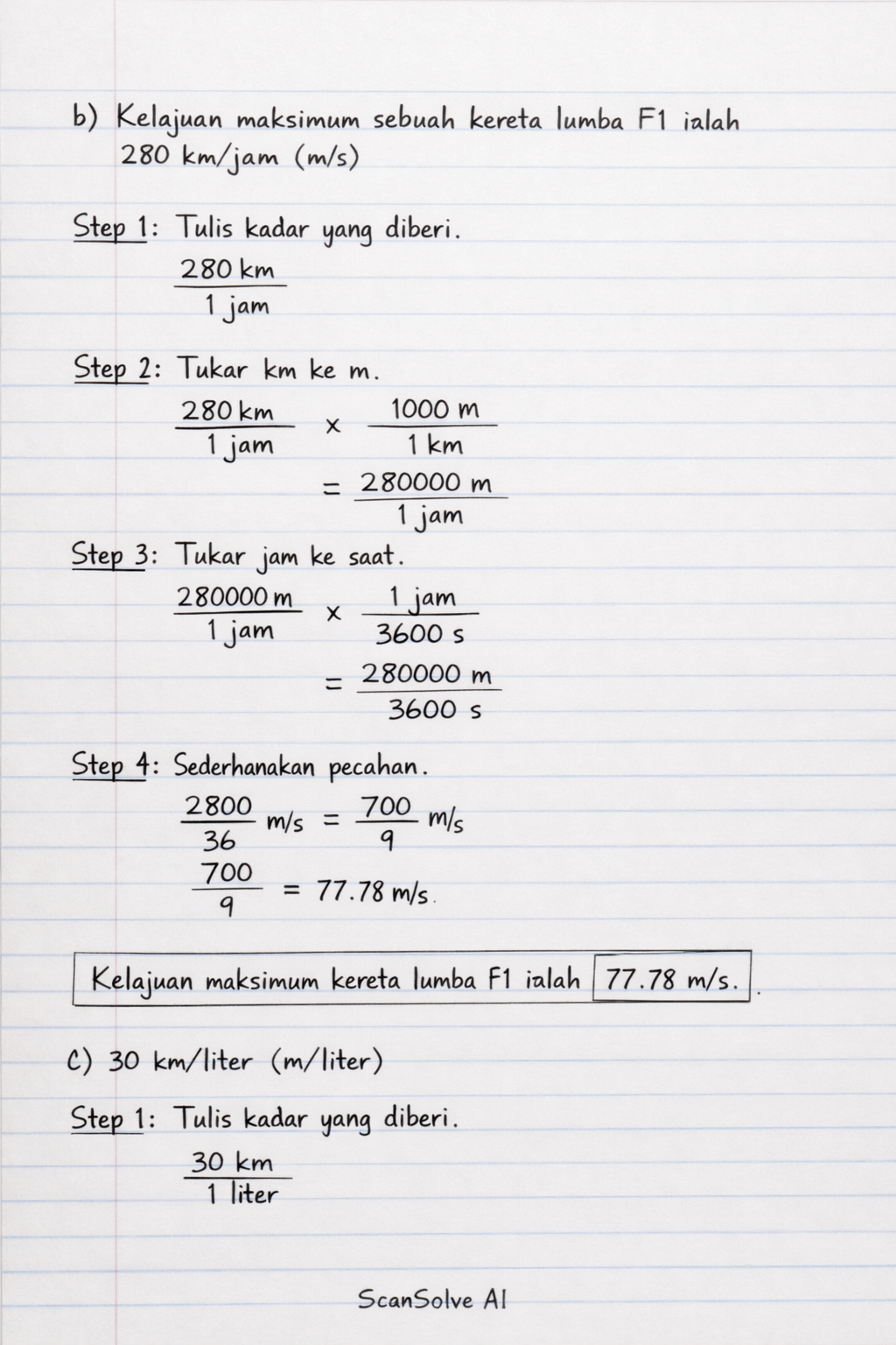 Handwritten step-by-step solution preview