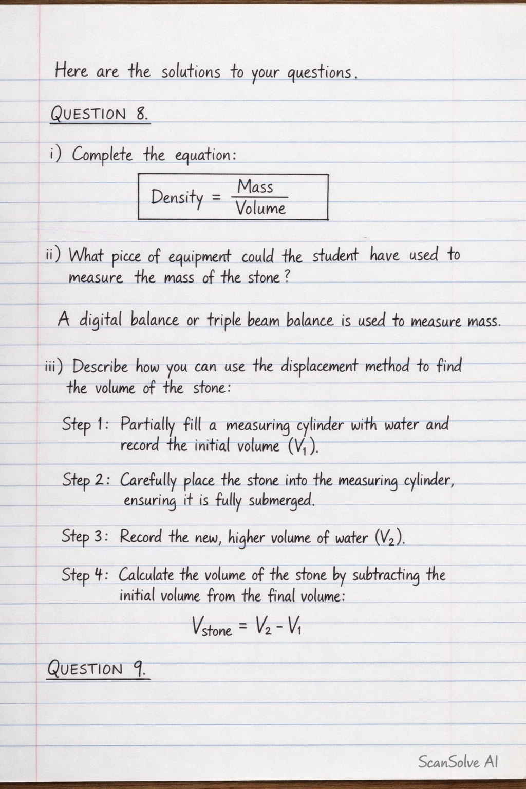Handwritten step-by-step solution preview