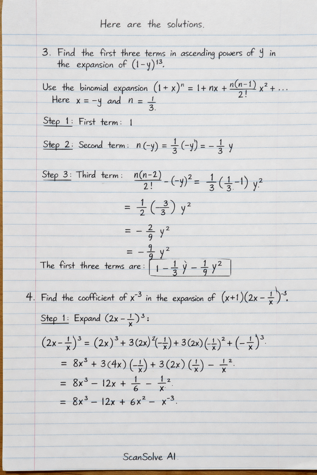 Handwritten step-by-step solution preview
