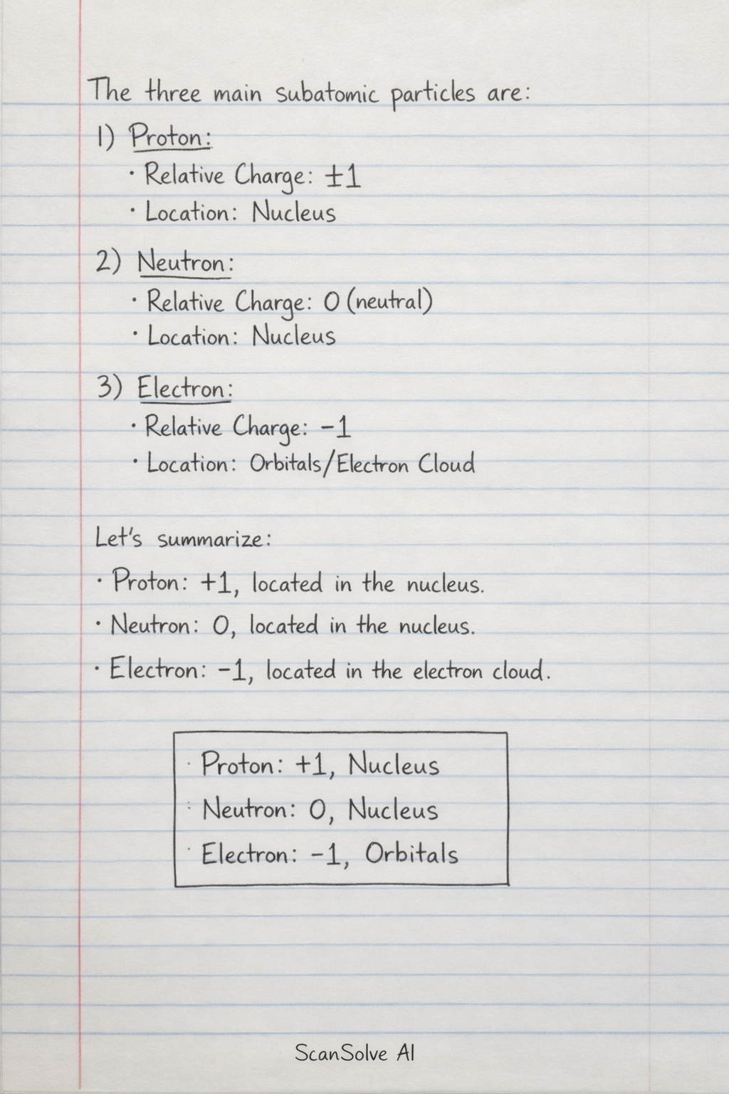 Handwritten step-by-step solution