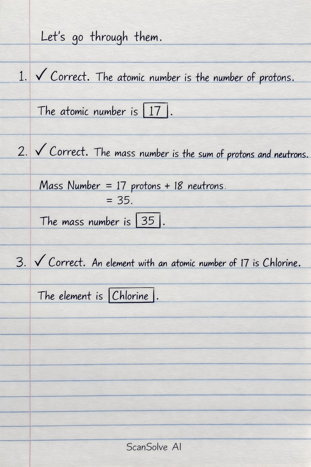Handwritten step-by-step solution