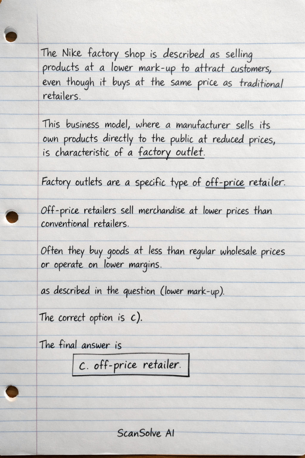 Handwritten step-by-step solution