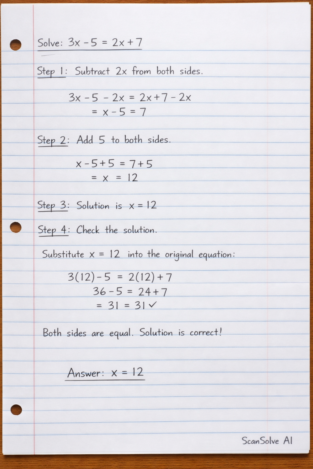 Handwritten step-by-step solution preview