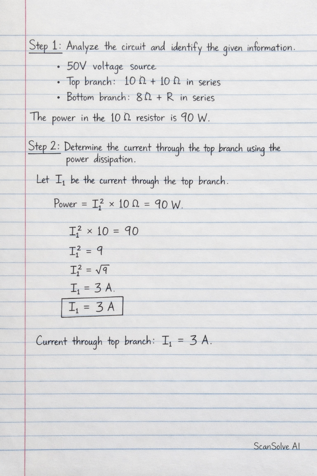 Handwritten step-by-step solution preview