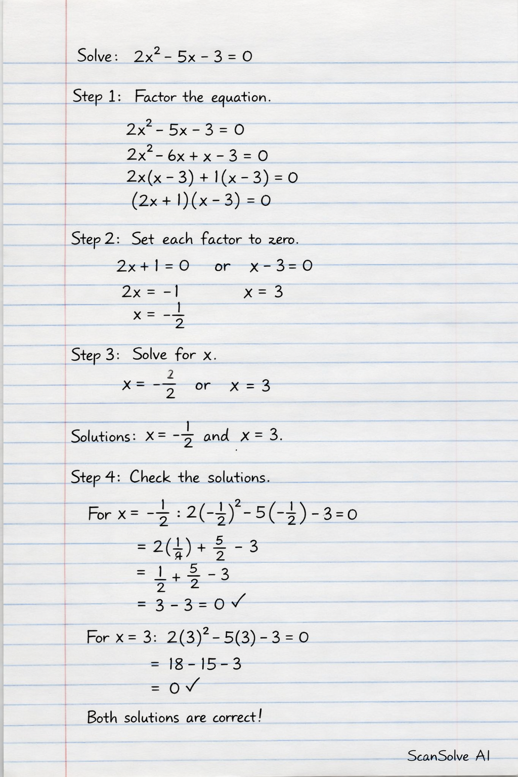 Handwritten step-by-step solution preview