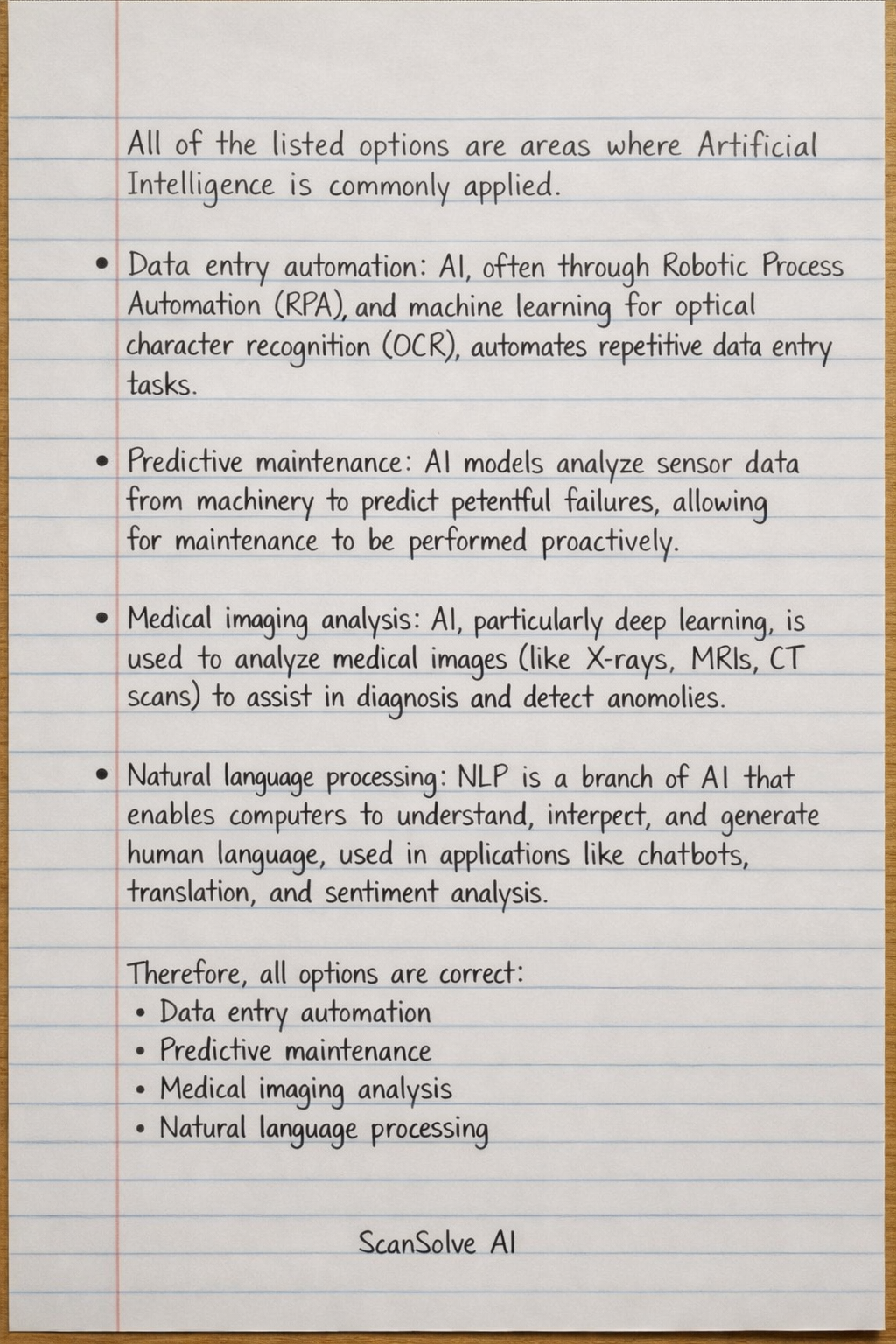 Handwritten step-by-step solution