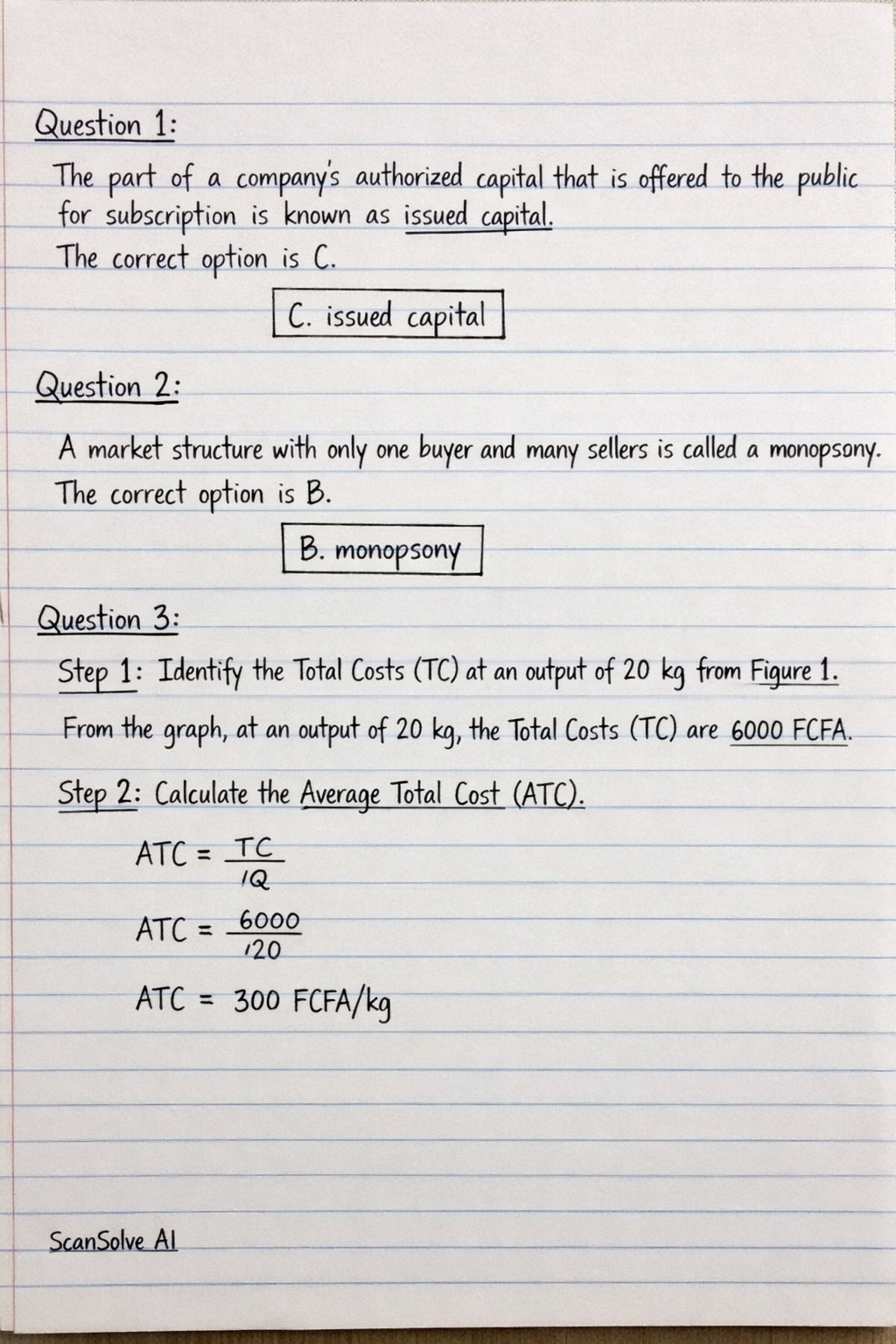 Handwritten step-by-step solution preview