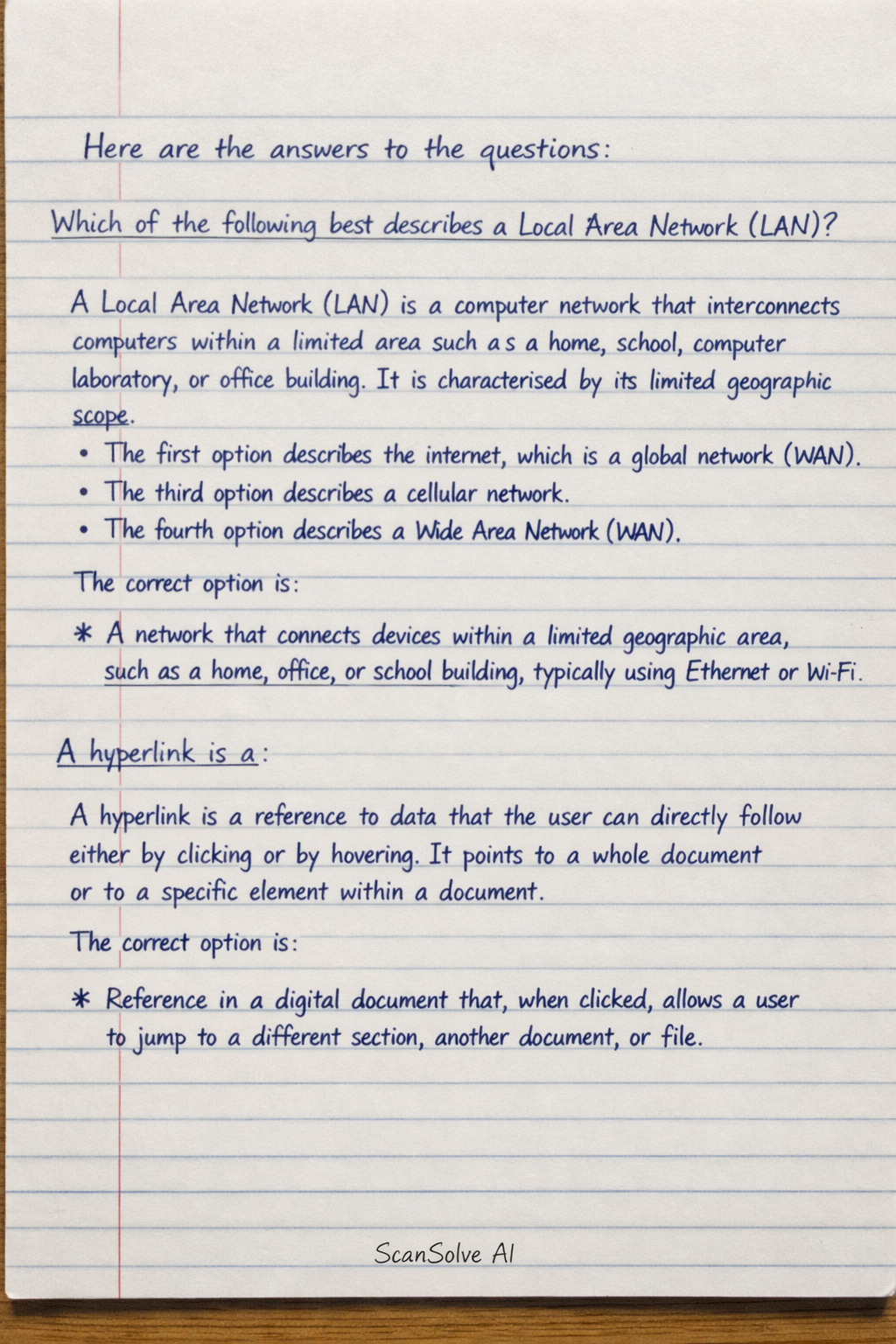 Handwritten step-by-step solution