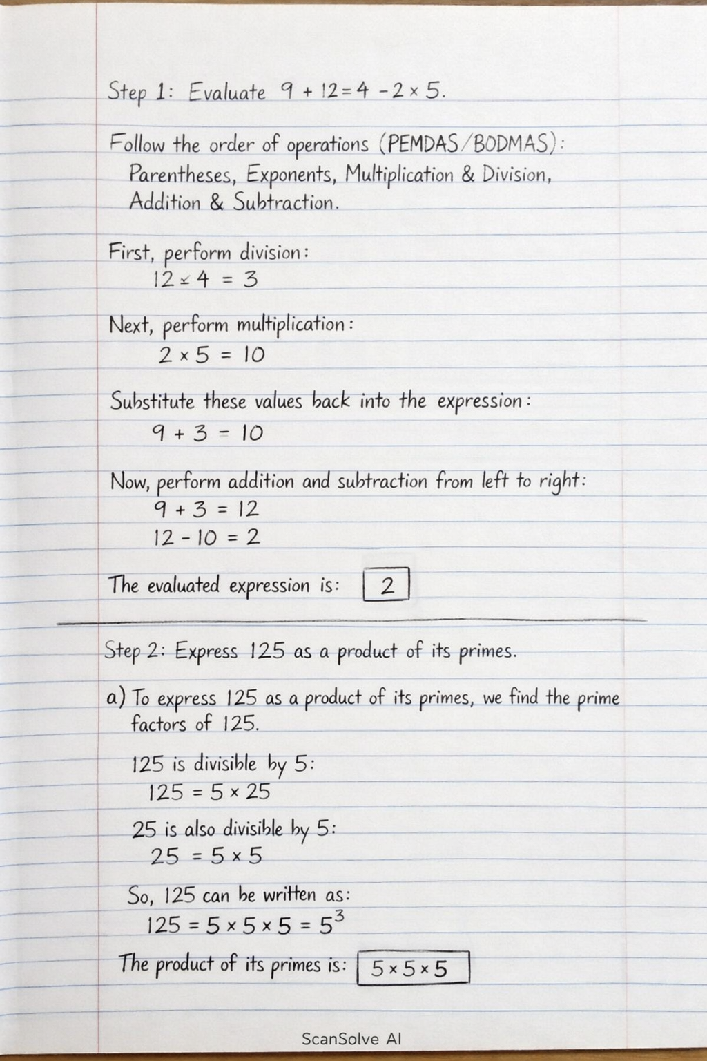 Handwritten step-by-step solution preview