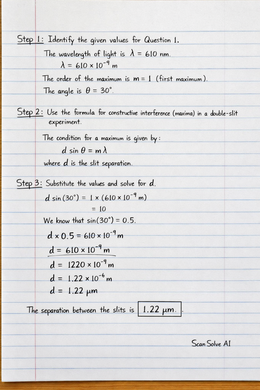 Handwritten step-by-step solution preview