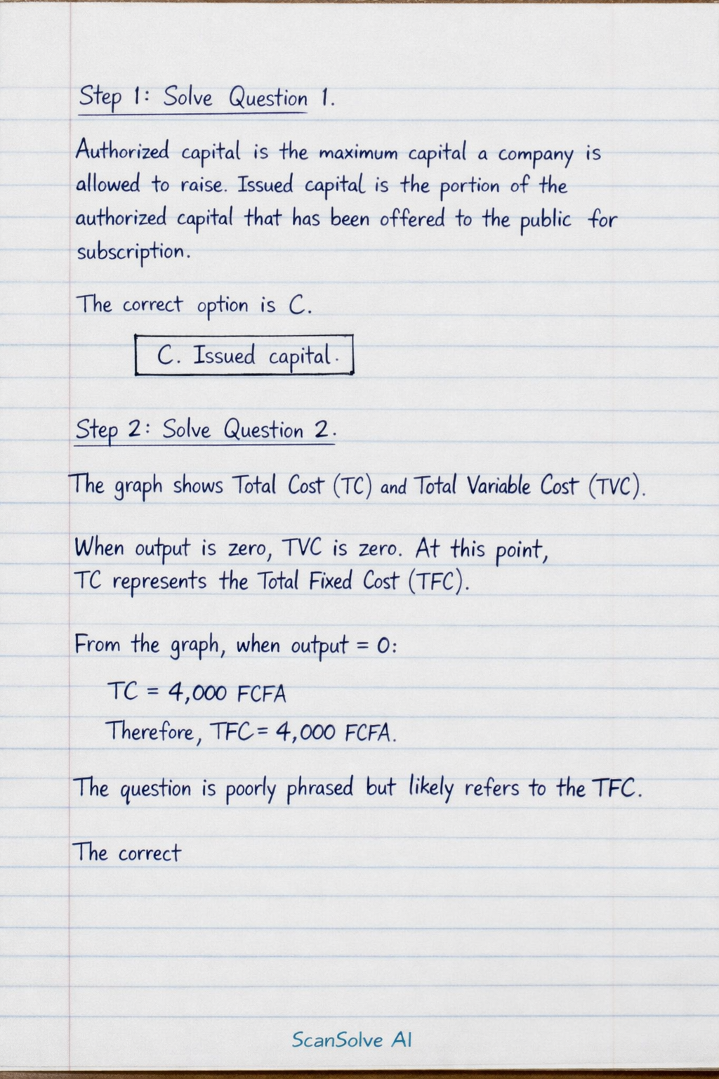 Handwritten step-by-step solution preview