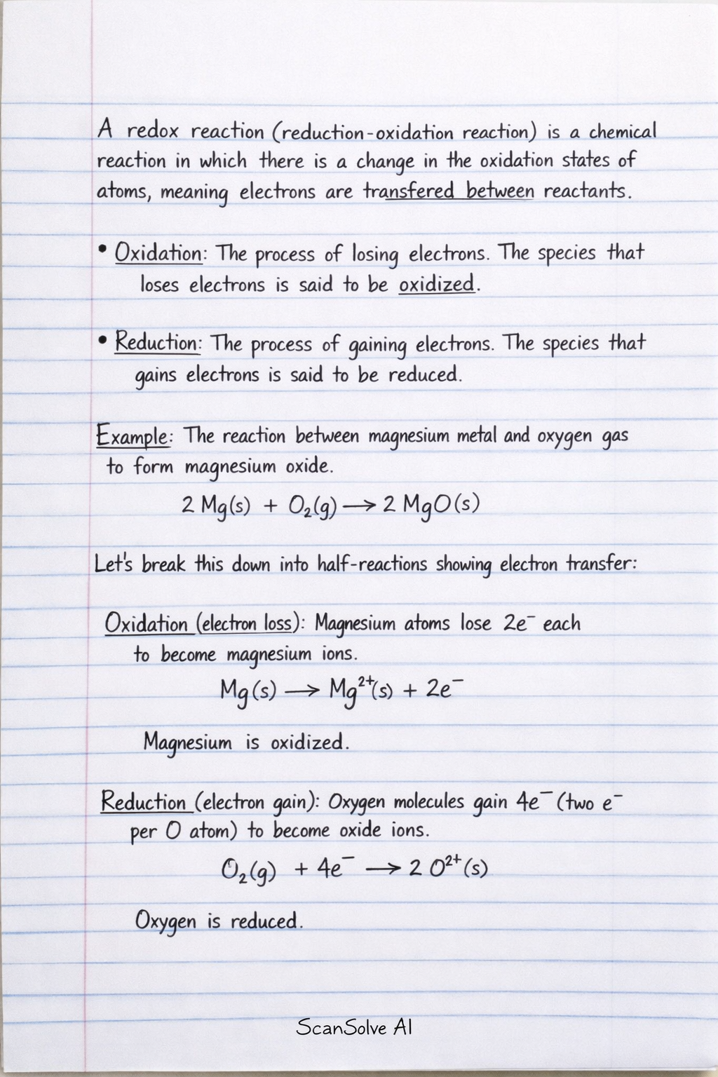 Handwritten step-by-step solution