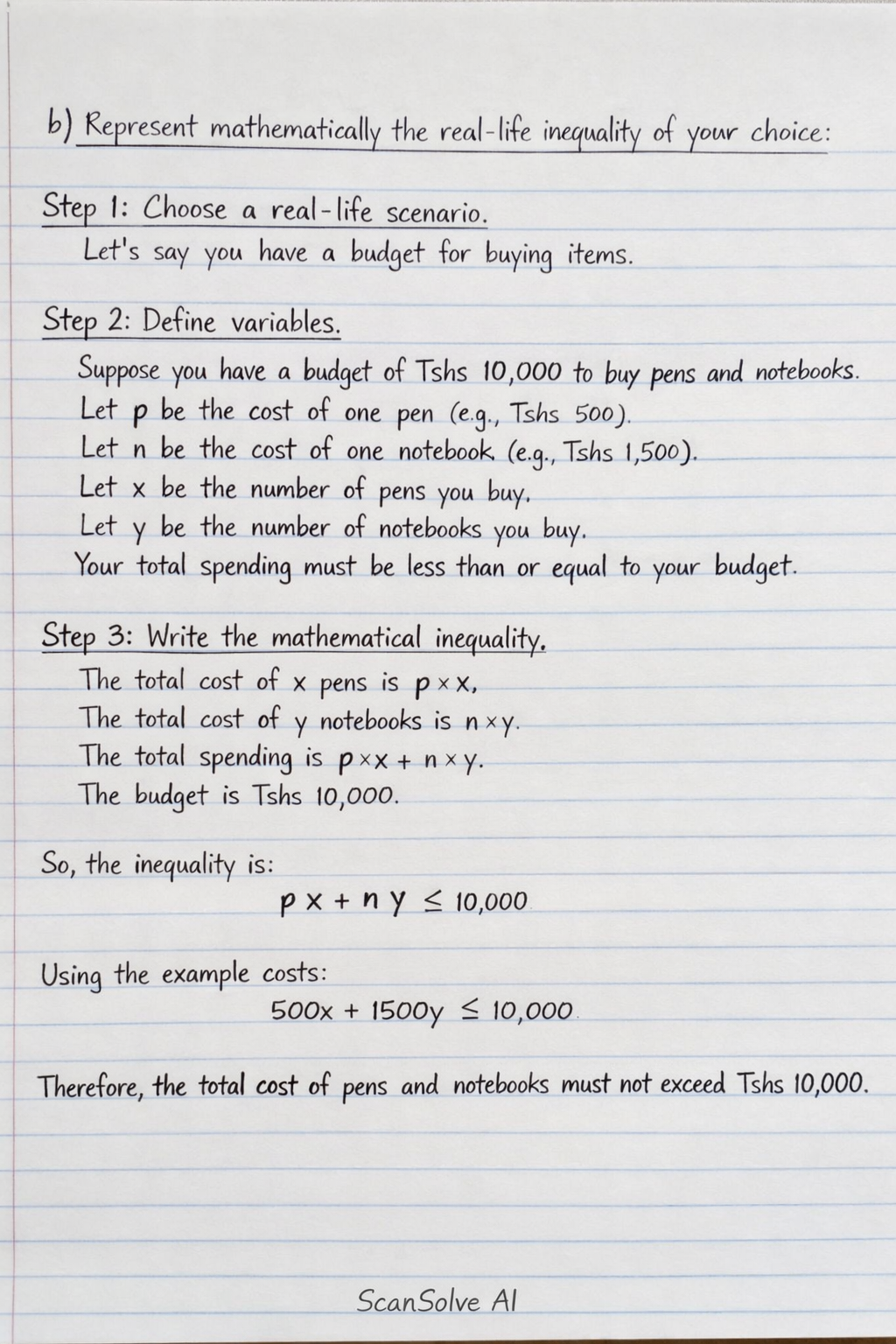 Handwritten step-by-step solution preview