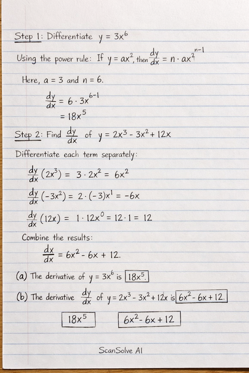 Handwritten step-by-step solution preview