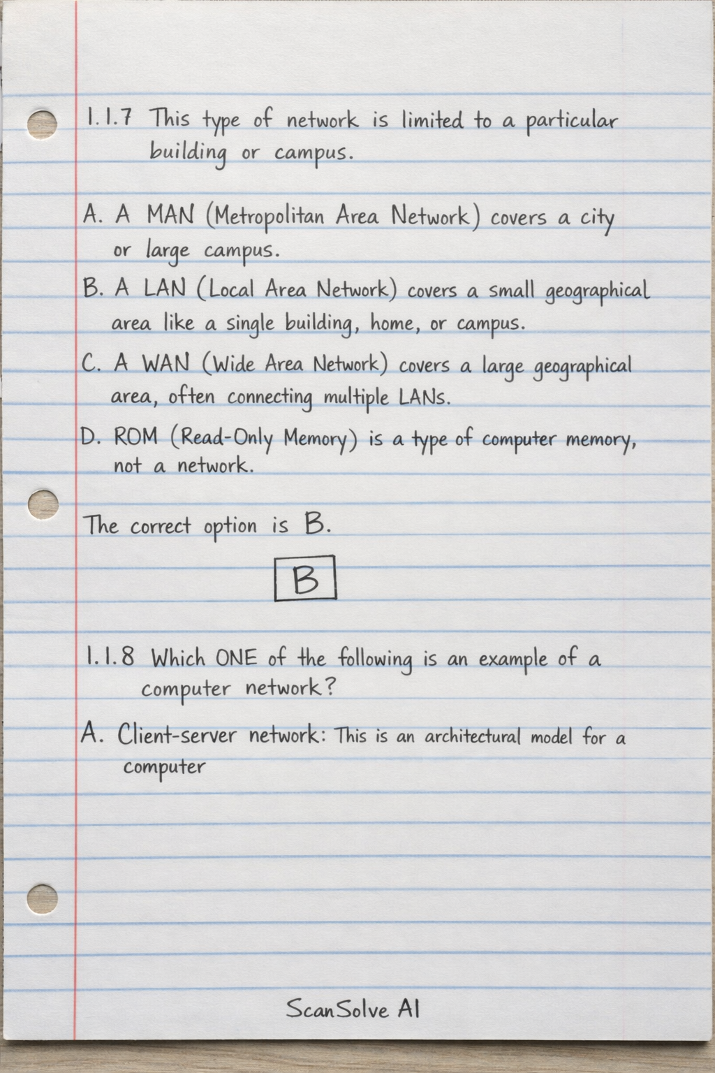 Handwritten step-by-step solution