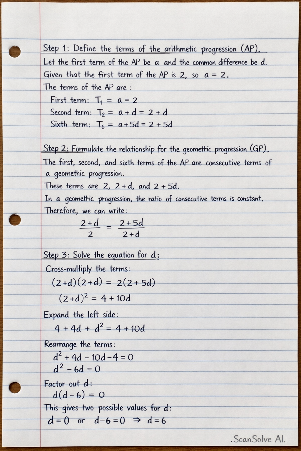 Handwritten step-by-step solution preview