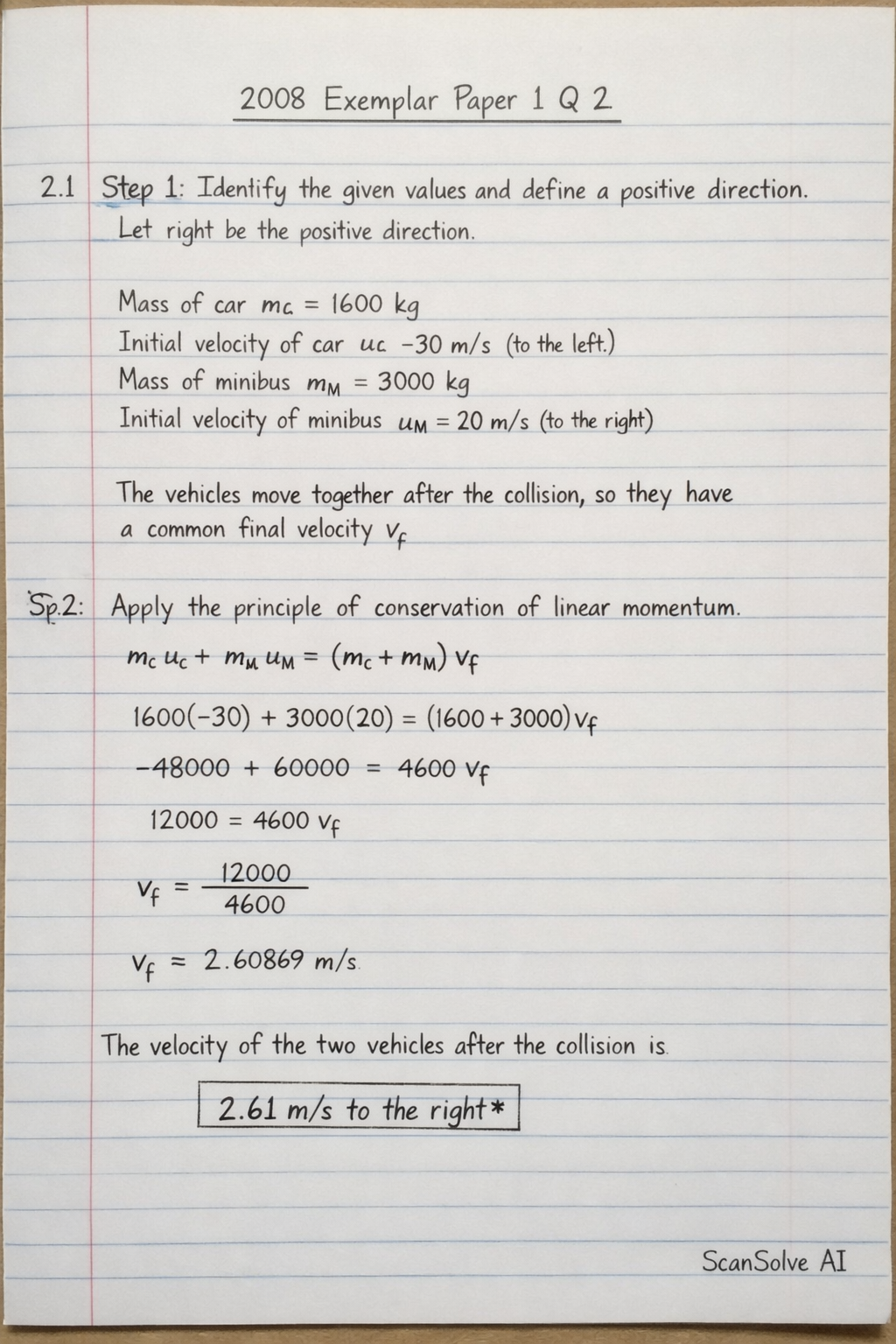 Handwritten step-by-step solution preview