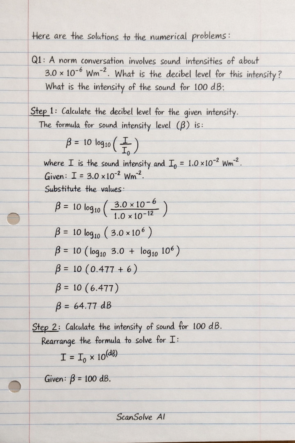 Handwritten step-by-step solution preview