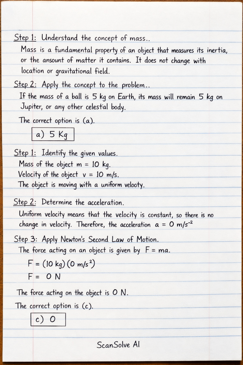 Handwritten step-by-step solution preview