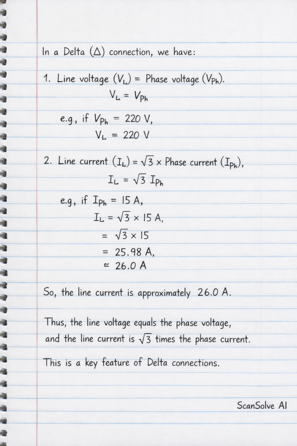 Handwritten step-by-step solution