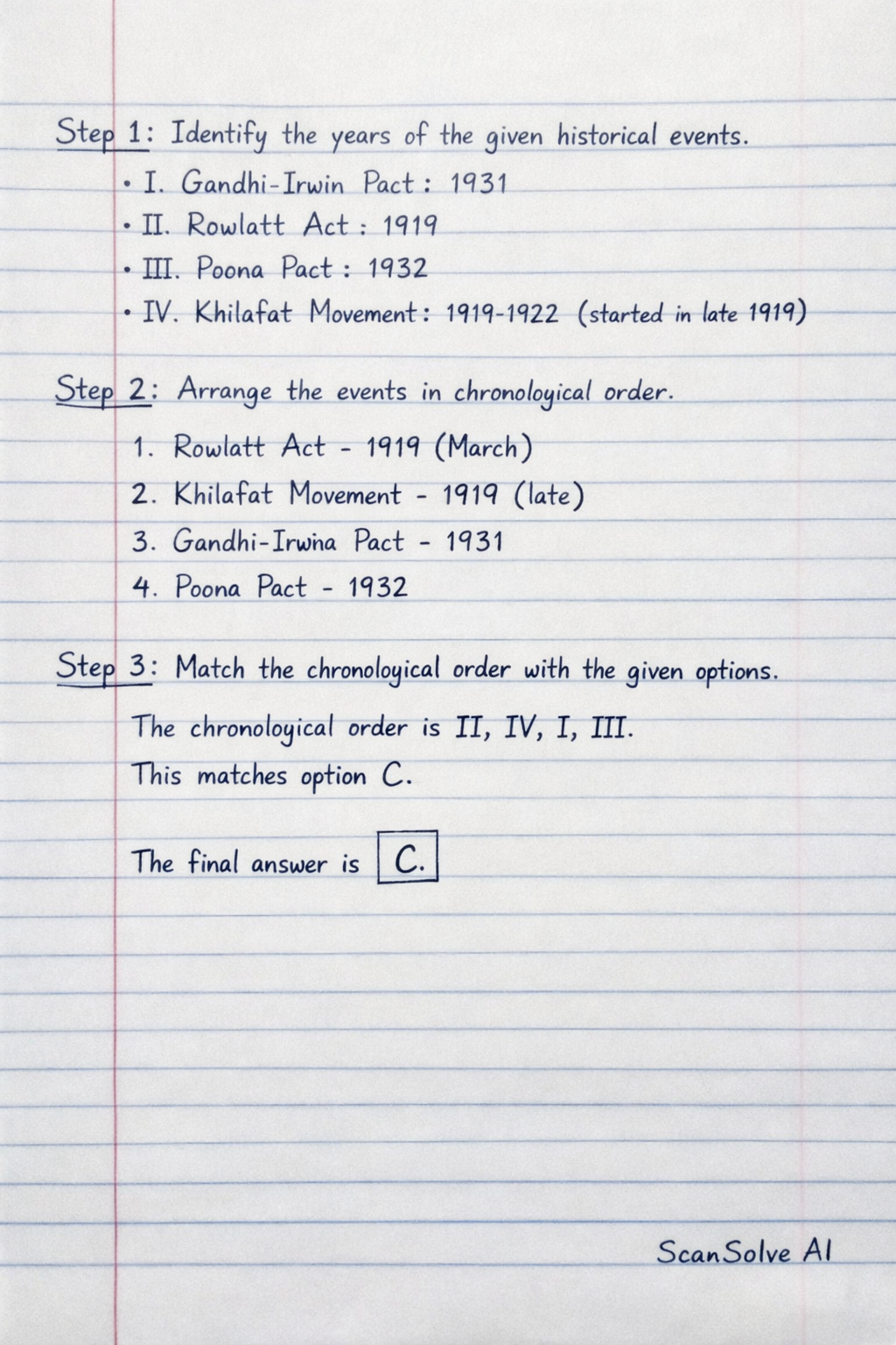 Handwritten step-by-step solution preview