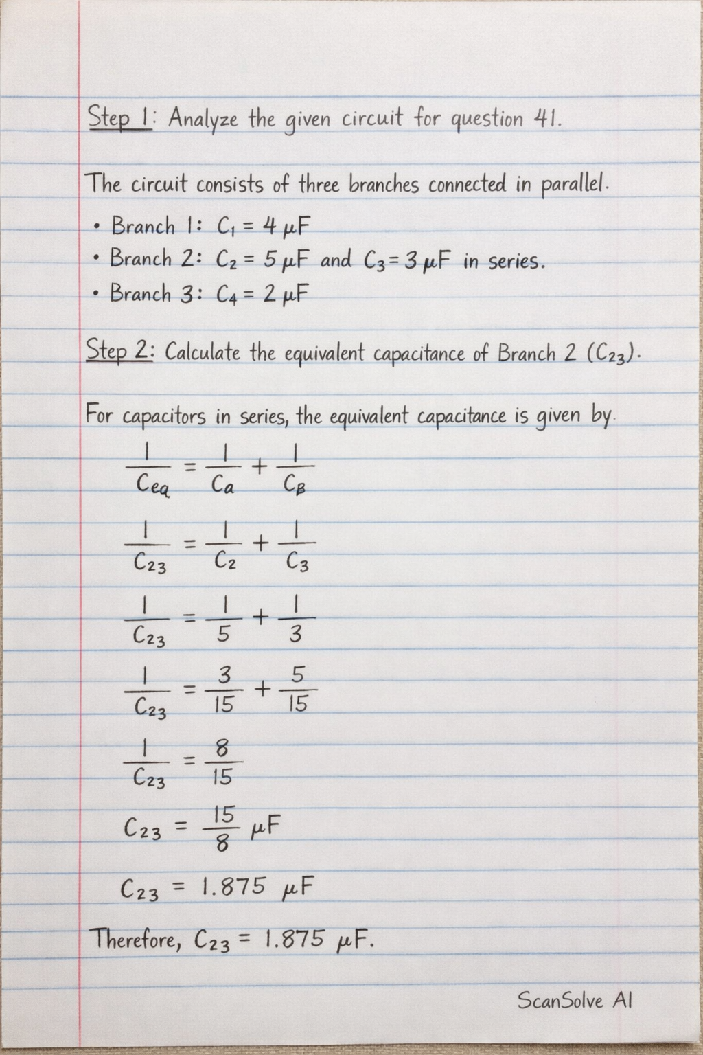 Handwritten step-by-step solution preview