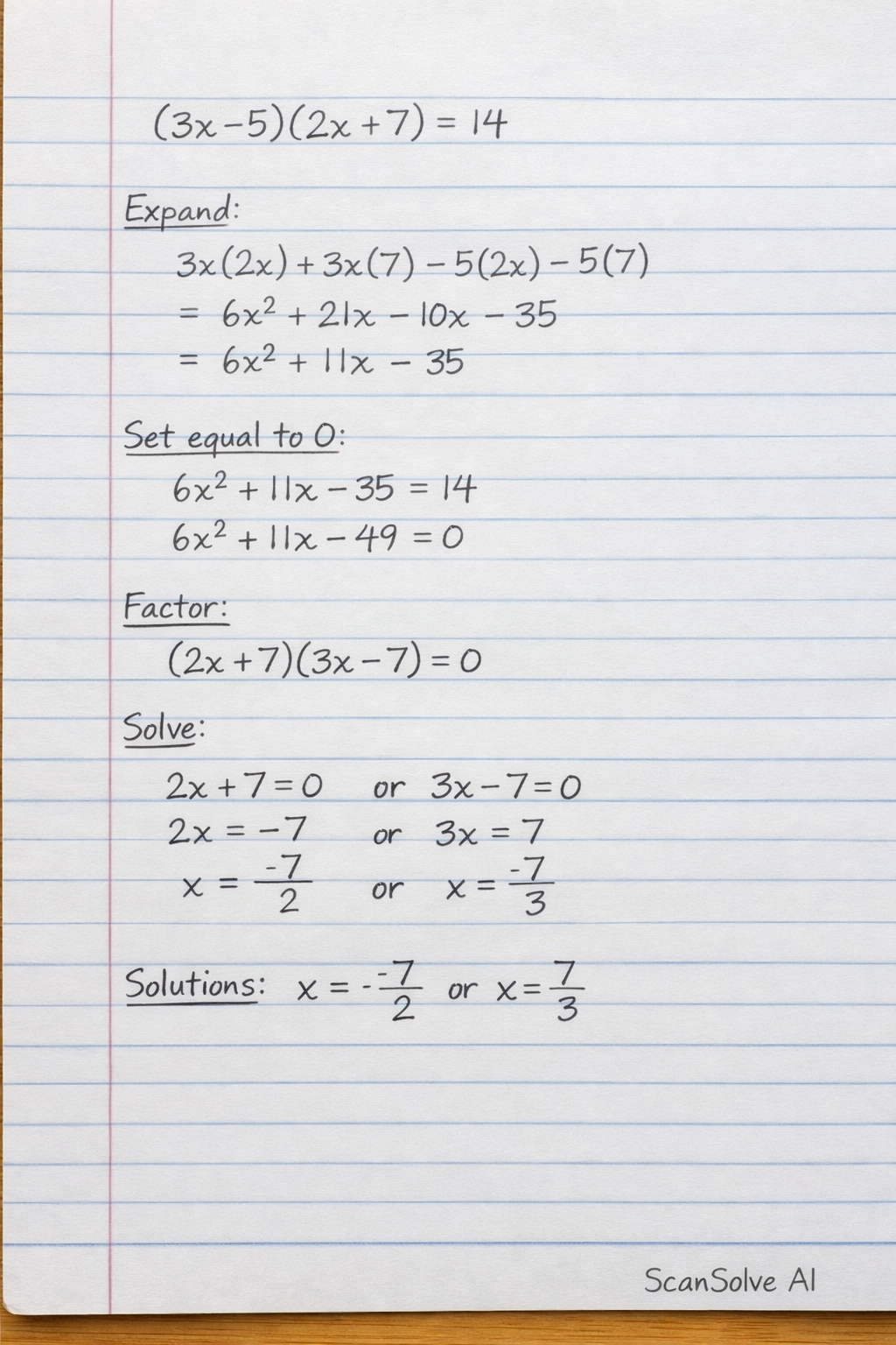 Handwritten step-by-step solution preview