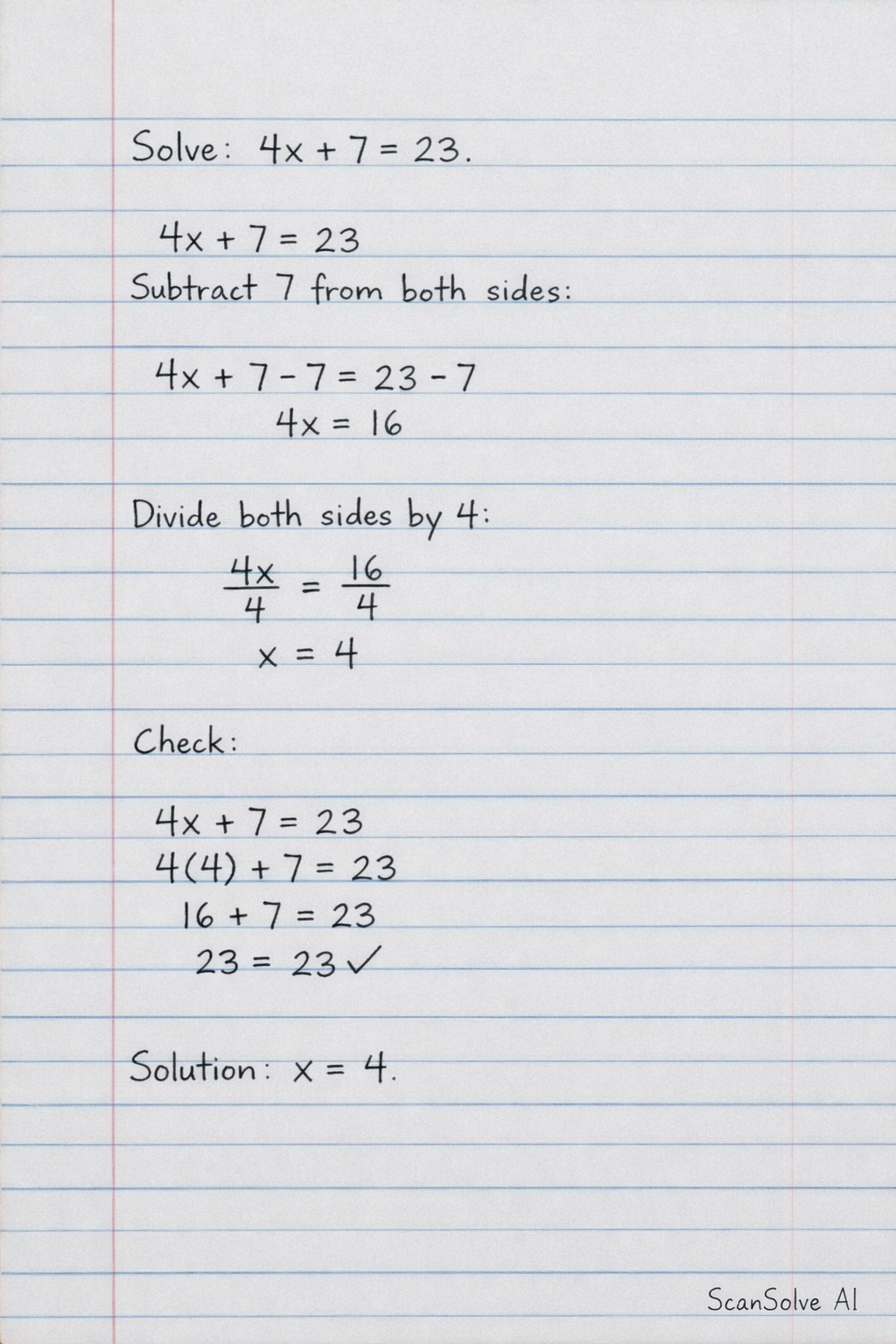 Handwritten step-by-step solution preview