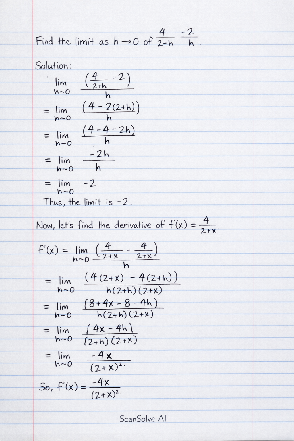 Handwritten step-by-step solution preview