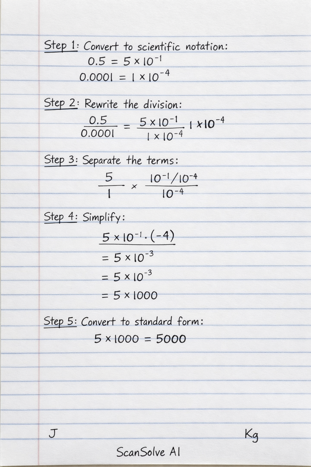 Handwritten step-by-step solution preview
