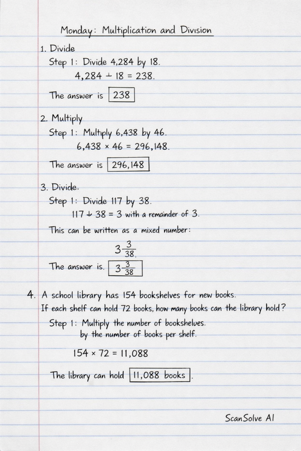 Handwritten step-by-step solution preview