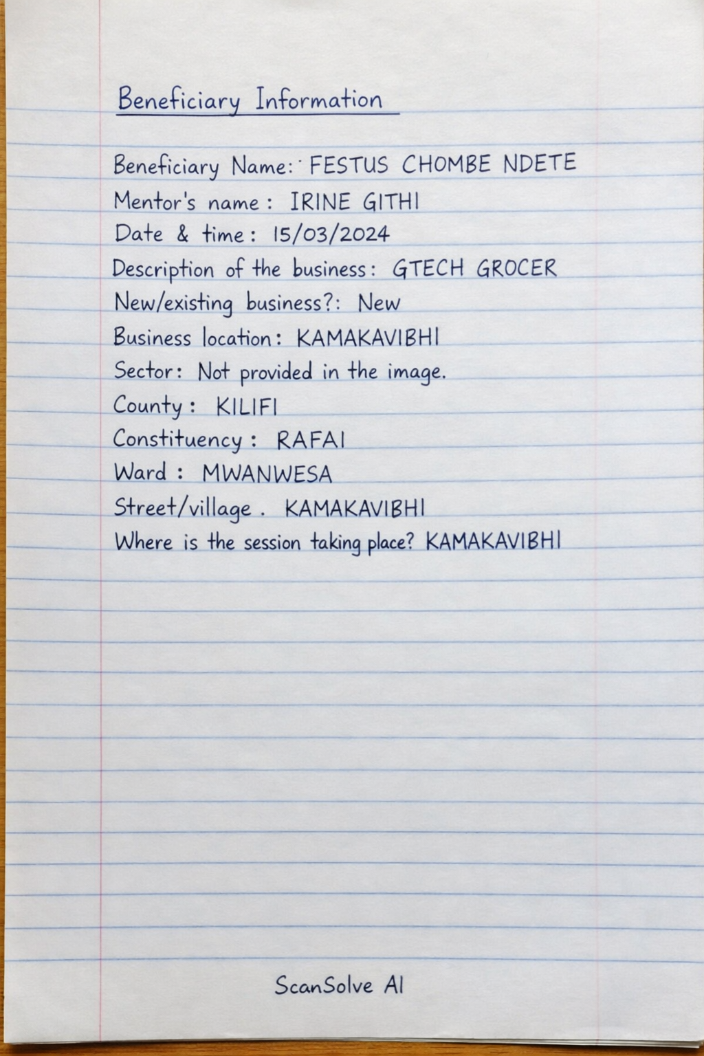 Handwritten step-by-step solution preview