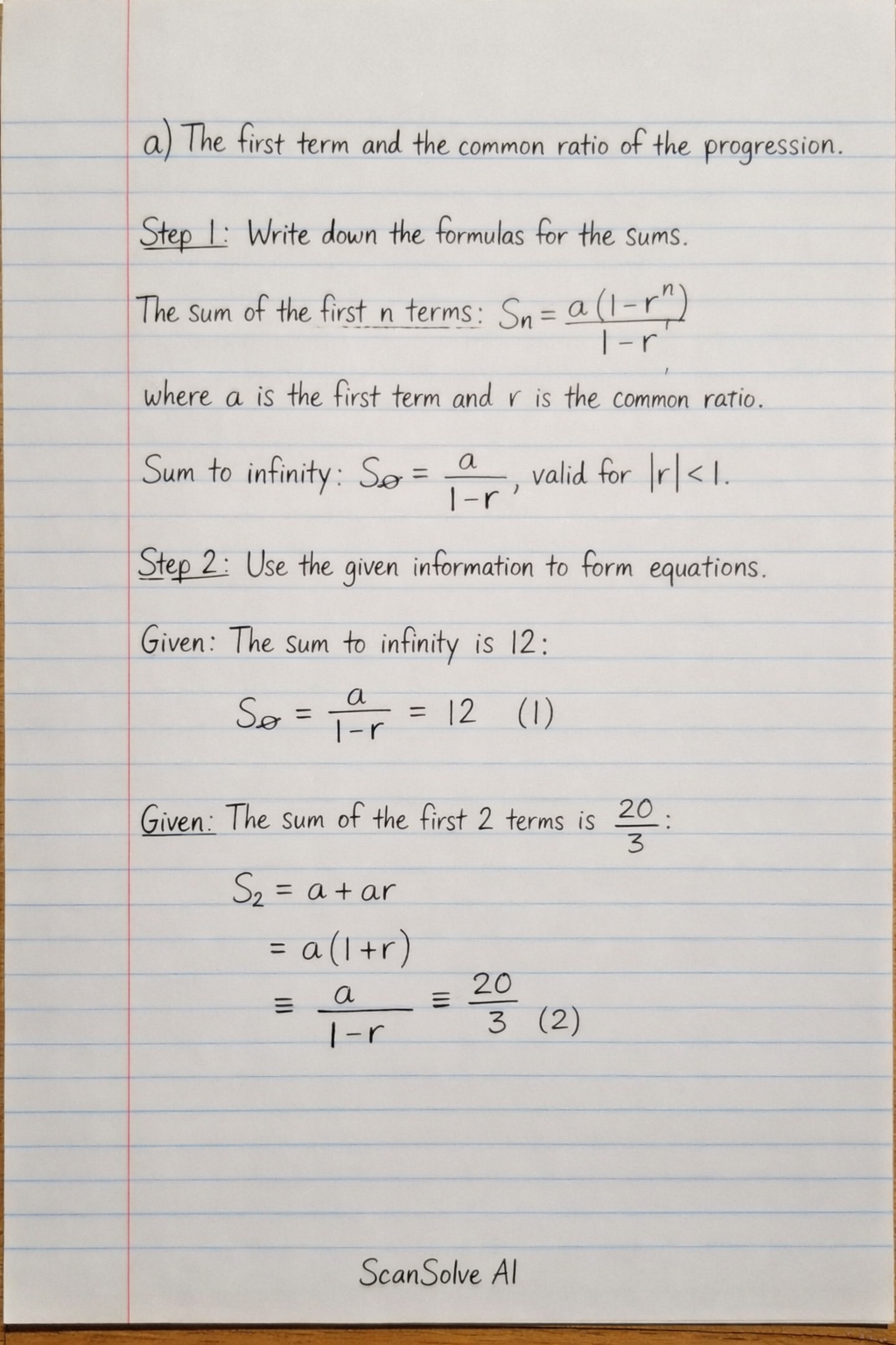 Handwritten step-by-step solution preview